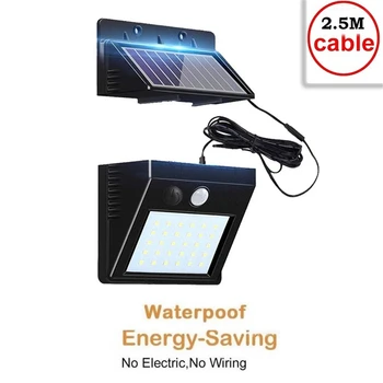 

30 LEDs Solar Panel Power Light PIR Motion Sensor Separable Wall Lamp Outdoor Path Yard Garden Fence Night Light New indoor home