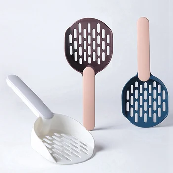 

Portable Cat Plastic Litter Scooper With Long Handle Cutely Cat Litter Box Shovel Plastic Cat Litter Scoop Cleaning Shovel