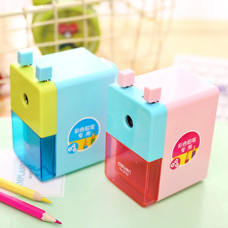 

Deli Color Lead Only Pencil Sharpener Hand Pencil Sharpener Cute Cartoon Students Pencil Shapper Pencil Sharpener 0742