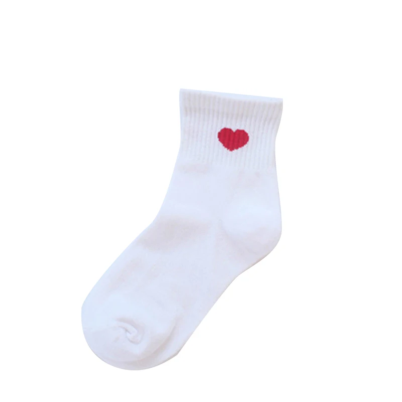 Забавные хлопковые милые теплые женские носки с милым сердцем чулочно-носочные изделия милые весенне-зимние женские розовые носки женские короткие носки