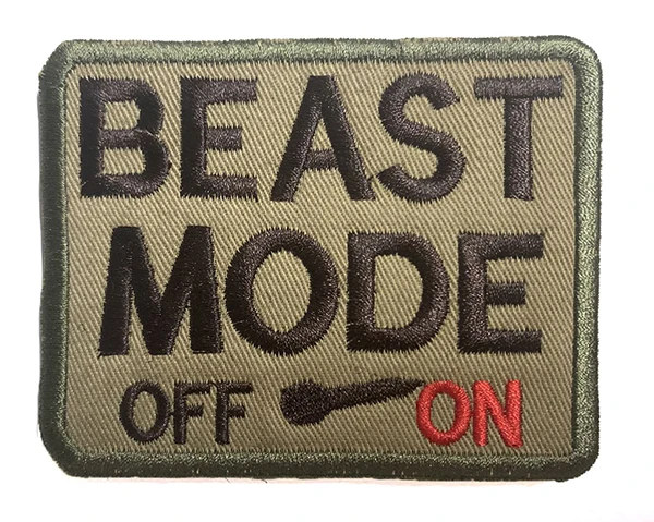 Beast mode 2 Служебная собака K9 Полицейская собака армейская собака Рабочая тренировочная направляющая лапа Гог нашивка петля Боевая нашивка для средних и больших собак жилетки - Цвет: Beast mode 2