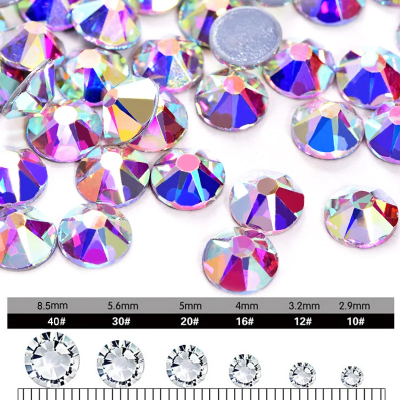 Diamantes de imitación de fijación por calor verde, cristales redondos  planos para manualidades, gemas de vidrio, Piedras decorativas para  bricolaje, Strass SS10 SS20 SS30, a granel - AliExpress