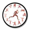 Human Body Art Anatomical Running Man Minimalist Wall Clock Male Anatomy Musculature Clock Muscle In Action Watch Medical Décor 2