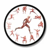 Human Body Art Anatomical Running Man Minimalist Wall Clock Male Anatomy Musculature Clock Muscle In Action Watch Medical Décor 2