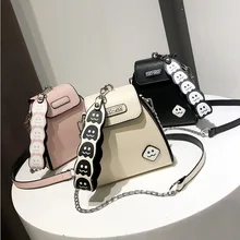 Новинка, Модная Портативная Студенческая сумка на плечо с цепочкой, ретро сумка, мультяшная женская сумка на плечо