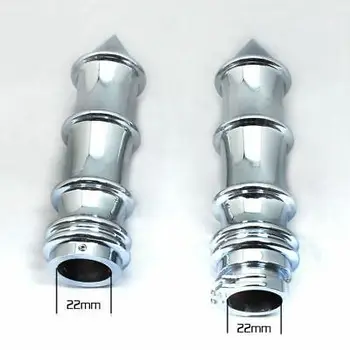 

Wotefusi 2 x Motorcycle Aluminum Chrome Grips Hand Barends Bar General