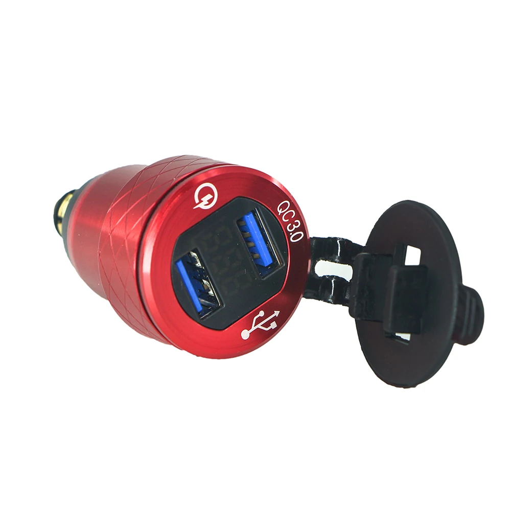 Мотоцикл Quick Charge 3 0 двойной USB зарядное устройство разъем прикуривателя адаптер