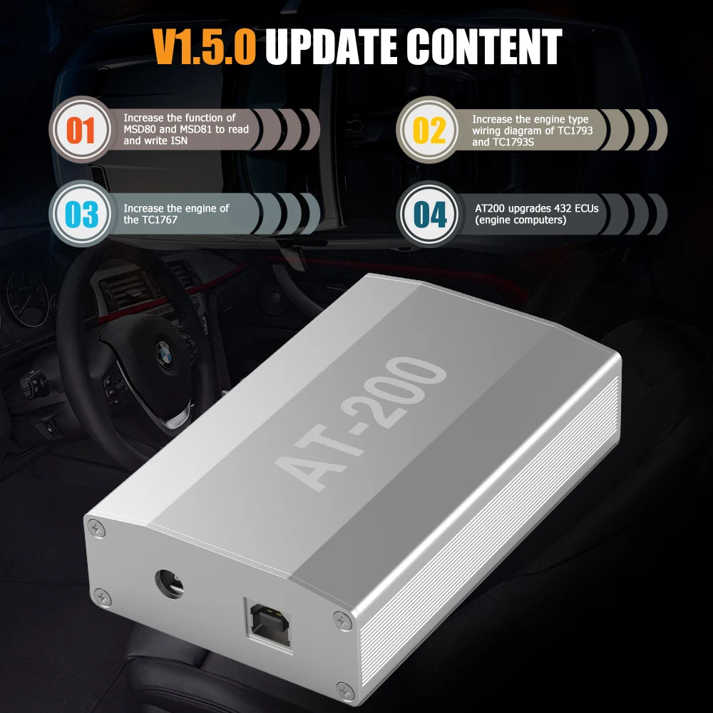 CGDI для BMW AT 200 AT200 ECU Программатор и сканер ISN OBD поддержка MSV90 MSD85 MSD87 B48 т.