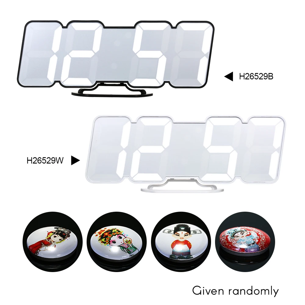 

Hot 3D Wireless Remote Digital RGB LED Alarm Clock USB Sound Control Countdown/Snoozing Functions Wall Desktop Clock
