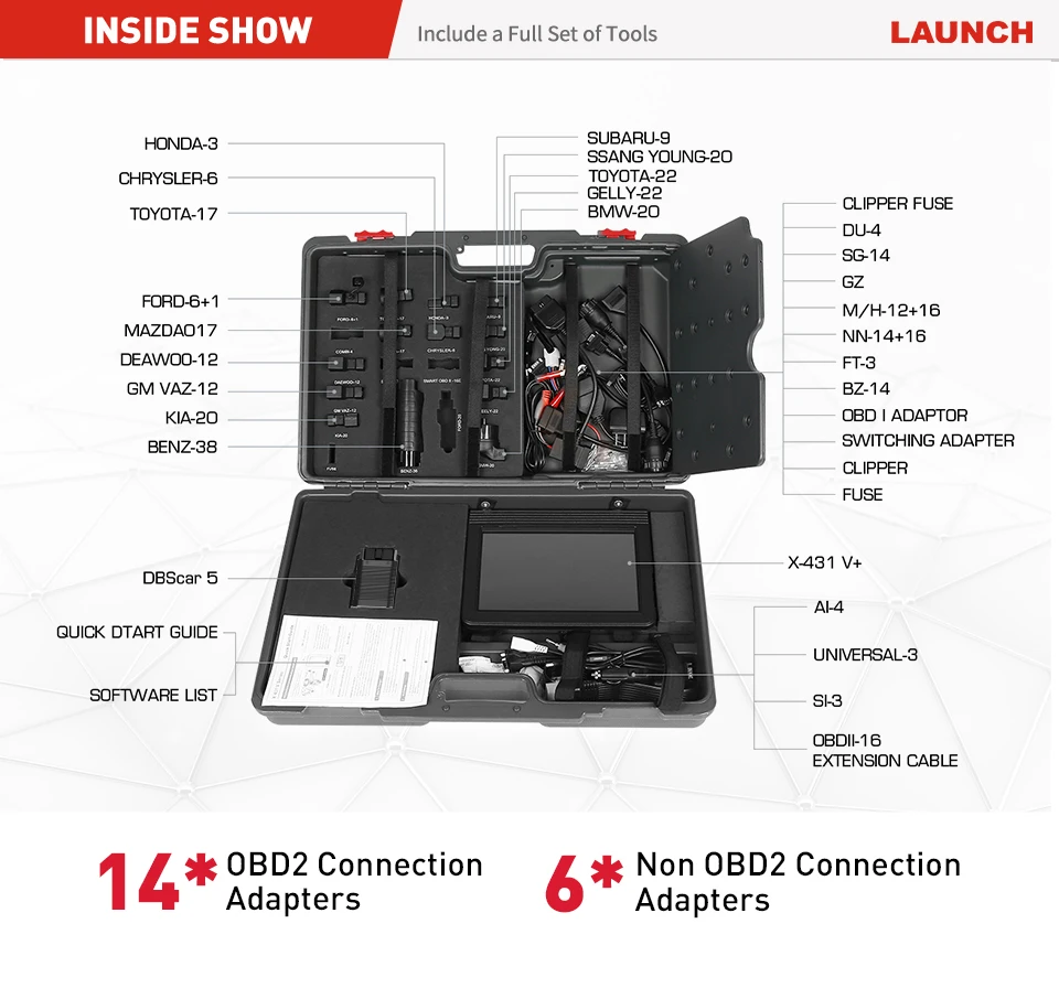 Оригинальный Launch X431 V + 10 дюймовый планшет профессиональный автомобильный