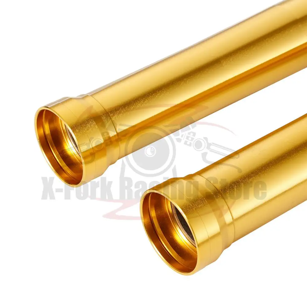 Пара золотых трубок передней вилки для YAMAHA FZ1 2006-2015 07 08 09 10 11 12 14 FZ8 2013-2015 длина 483 мм