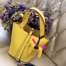 Роскошный замок сумки для девочек женские брендовые кошельки и сумки личи зерна ресниц мешок коносамента наискось плеча Сумка-ведро