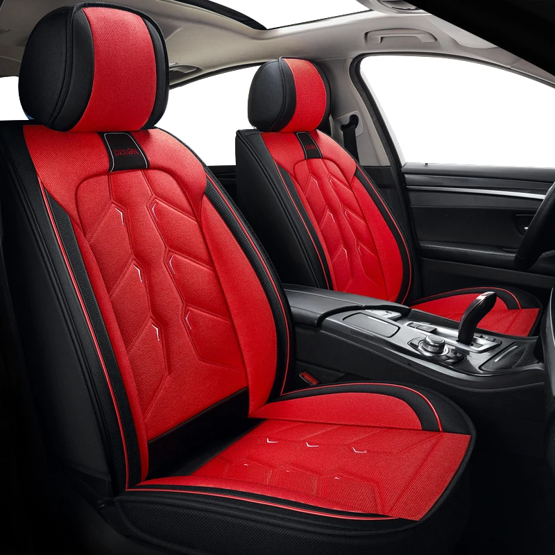 KADULEE  FLAX car seat cover set for Nissan all models note qashqai almera juke x-trail leaf teana tiida altima seat cover cars