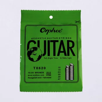 

Orphee TX620 (010-047) Extra Light Folk Guitar Strings Acoustic Guitar Strings Set 6pcs/set Guitar Accessories