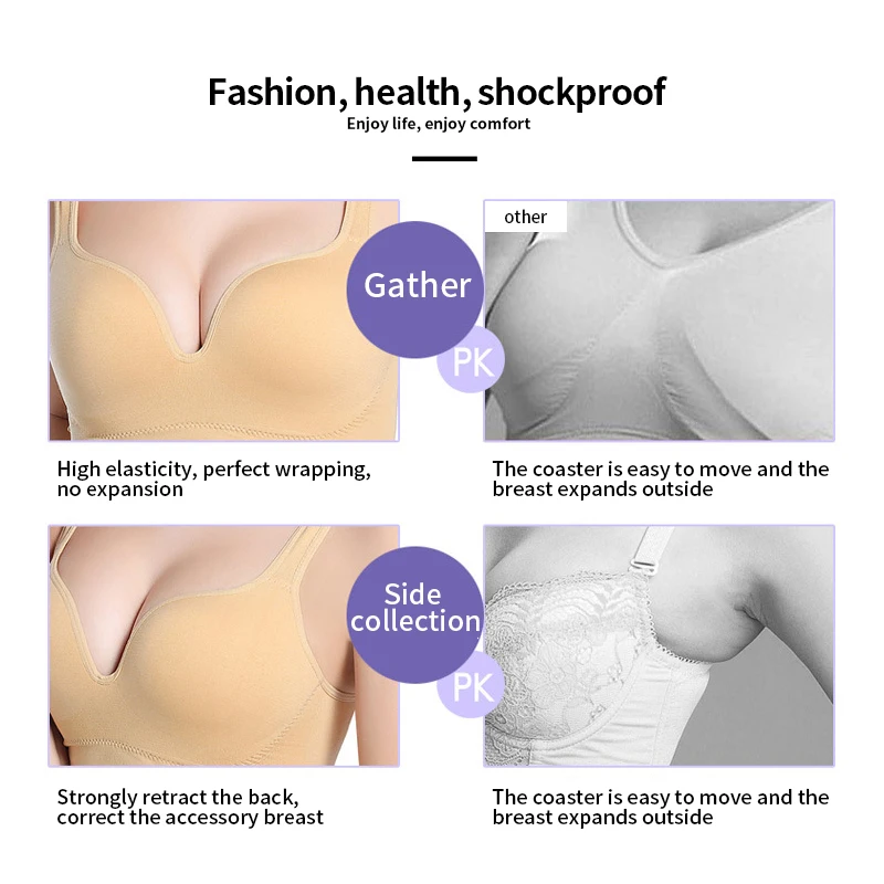 Comfy plus-size bra for women with anti-sagging plus-size breasts without  underwire retraction full cup plus-size bra for women - AliExpress