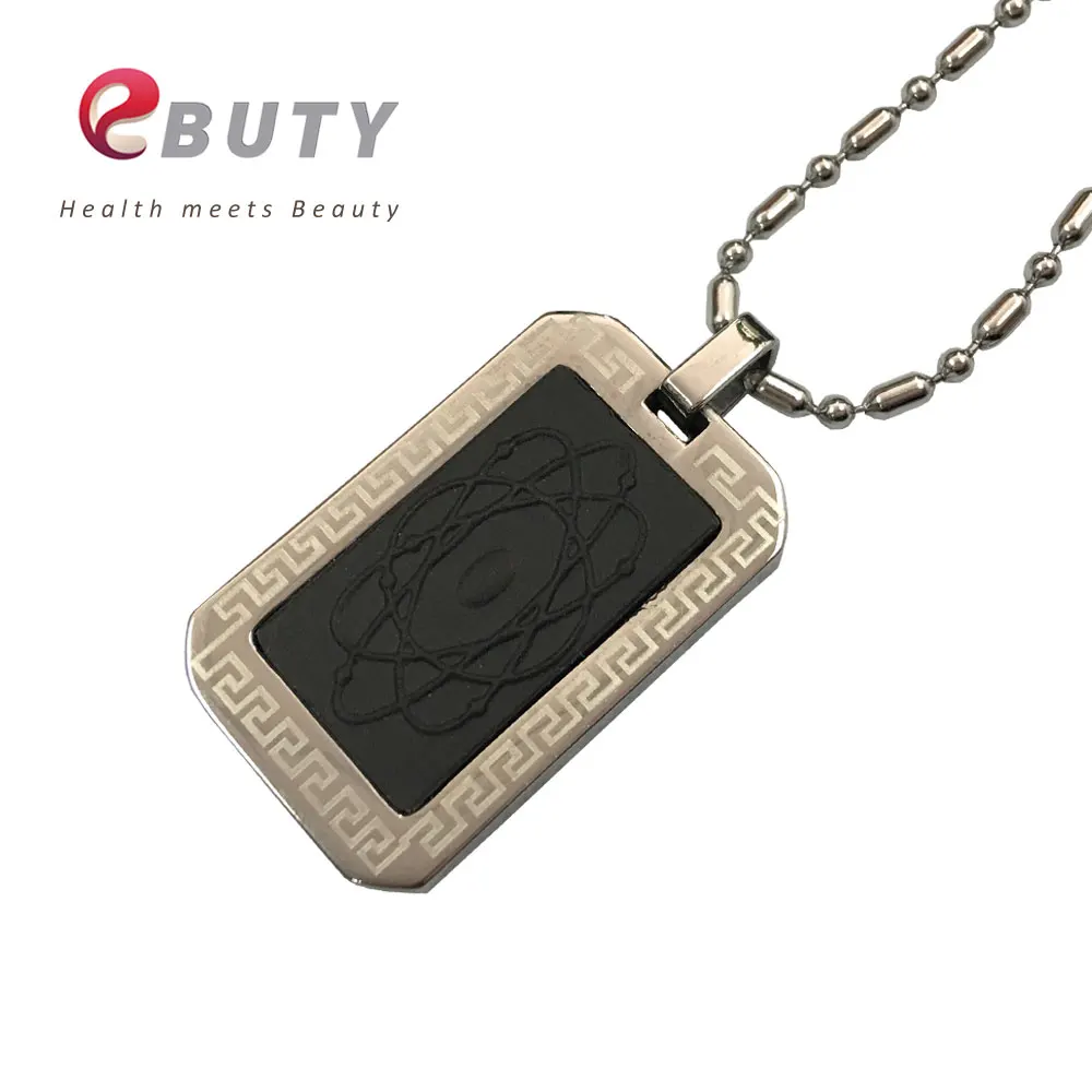 EBUTY Lava Global подвеска прямоугольная Квантовая физика Ювелирные изделия Подвески Шарм с пихтой из магнетита Германия Anions стальное ожерелье
