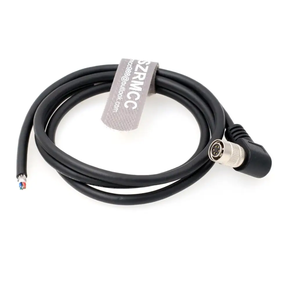 12 Pin Hirose Right Angle Female to Open end Shield Coaxial Cable for Sony Basler Cameras