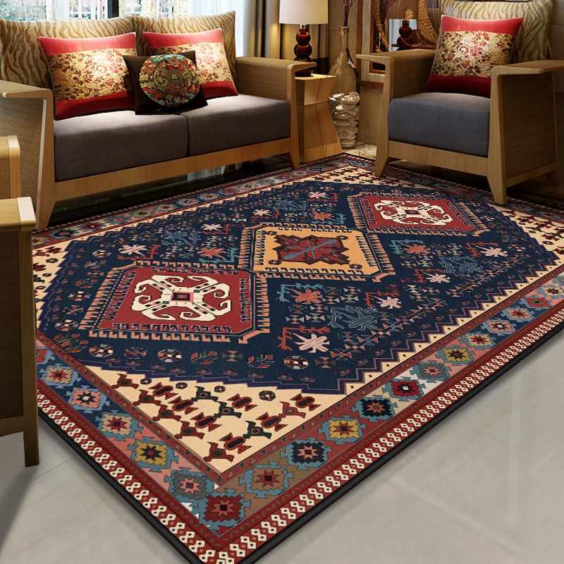 Persian ethnic style printed Home carpets for Living room Bedroom Area Rug Crystal velvet Thicken Antiskid Soft Floor Mat/Carpet