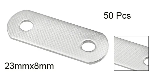 22mmx8mm 50 pcs Uxcell 2-50 шт 22 мм x 8 мм пластинки для ремонта плоская фиксация Mending угловая Скоба скобки разъем 30 мм x 8 мм 34 мм x 10 мм 48 мм x 15 мм - Цвет: 22mmx8mm 50 pcs