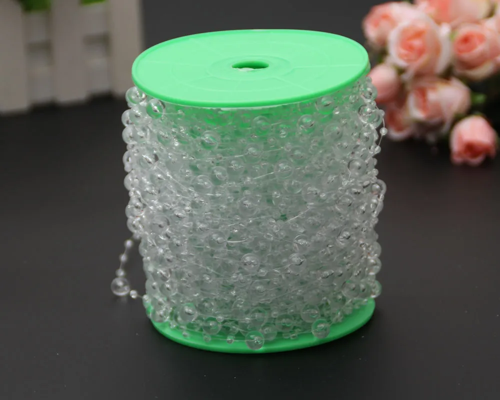 Fishing Line Connecting Beads Abs Imitation Pearl Bead Chain Wedding Bouquet Packaging Beads String Bead DIY Holiday Decoration