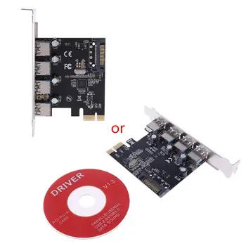 

PCI-E PCI Express To USB 3.0 VIA Chip SATA Interface 4 Port Adapter Converter Card for Desktop Windows