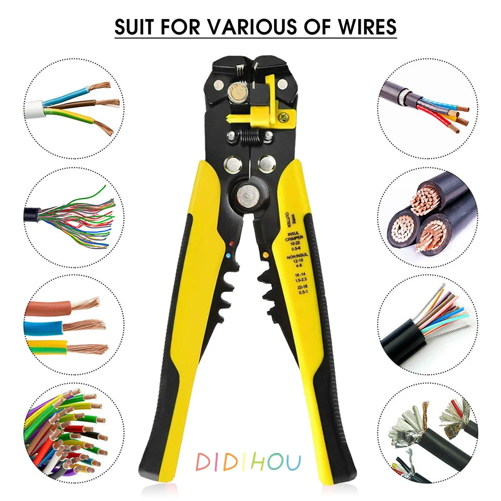 

Wire Stripper HS-D1 Crimper Cable Cutter Automatic Wire Stripper Multifunctional Stripping Tools Crimping Pliers Terminal Tool