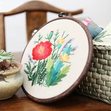Домашний Набор для вышивания крестиком в гостиную, подарочный набор для художественной живописи, ткань с рамкой, материалы для рукоделия, цветочный узор, для начинающих