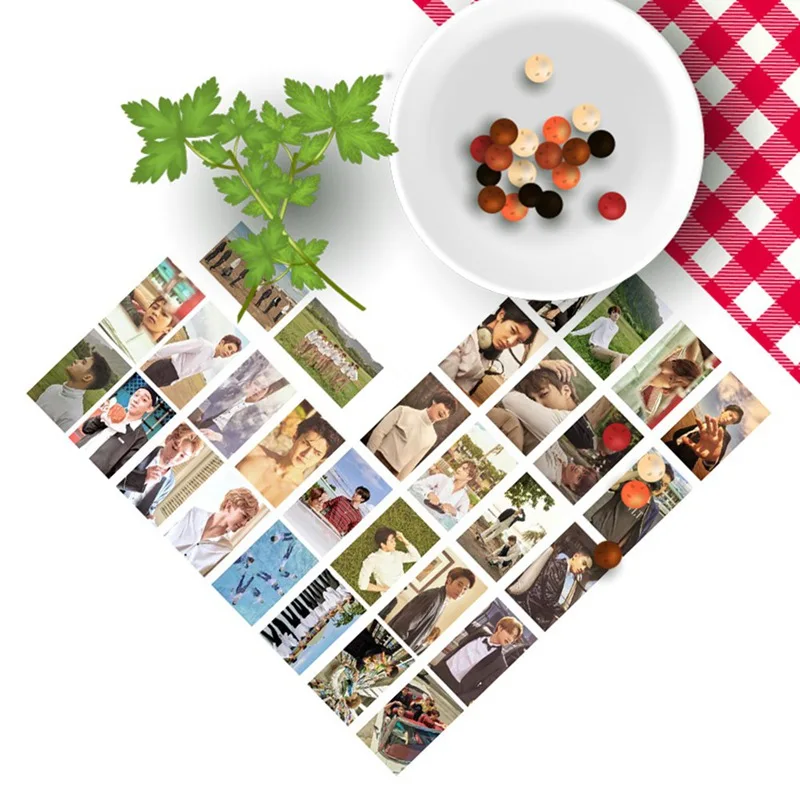 30 шт./кор. альбом KPOP EXO коллекции карты ПВХ карты самодельные ЛОМО карта Фотокарта