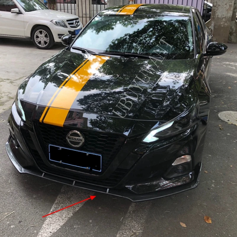 

UBUYUWANT Carbon Fiber Look/ Black 3Piece Car Front Bumper Lip Chin Bumper Body Kits Splitter Diffuser For 19 TEANE ALTIMA 2019