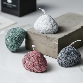 

Stone Ice Flower Scented Candle Neutral No LOGO Creative Handmade Candle Wild Home Aroma Decoration Decoration