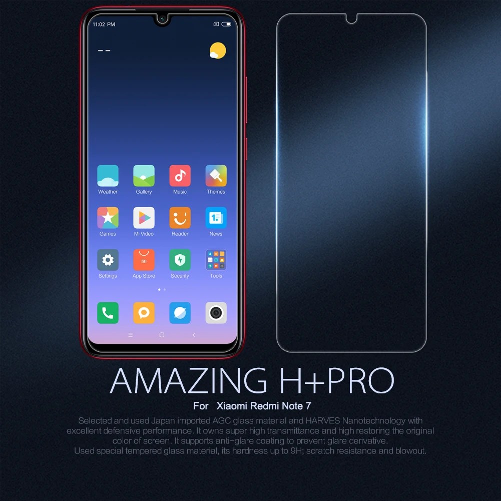 Защитная пленка для экрана Nillkin для Xiaomi Redmi Note 7 Pro, закаленное стекло Amazing H+ PRO, стекло для телефона для Xiaomi Redmi Note7 Note 7S