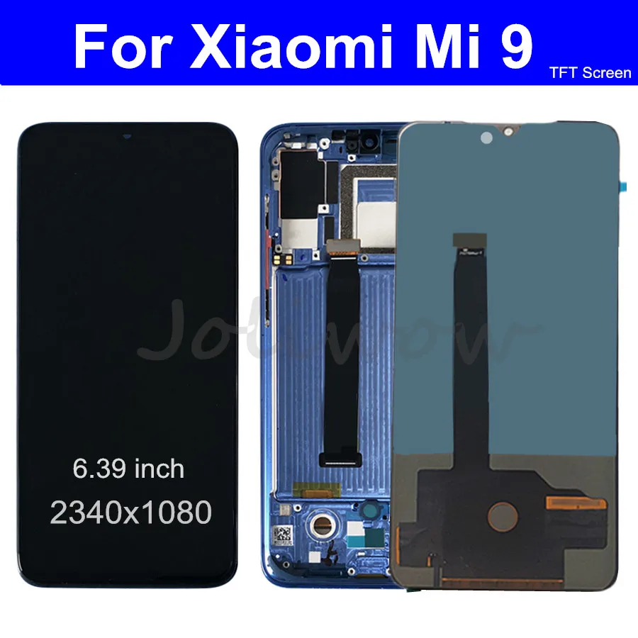 6 39 ''TFT для Xiaomi Mi 9 ЖК-дисплей сенсорный экран mi9 с рамкой дигитайзер сборка xiaomi