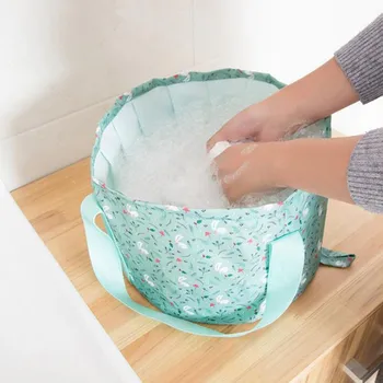 

Foot Bath Foldable Basin Bucket Shape Portable Unique Basin For Travel Waterproof