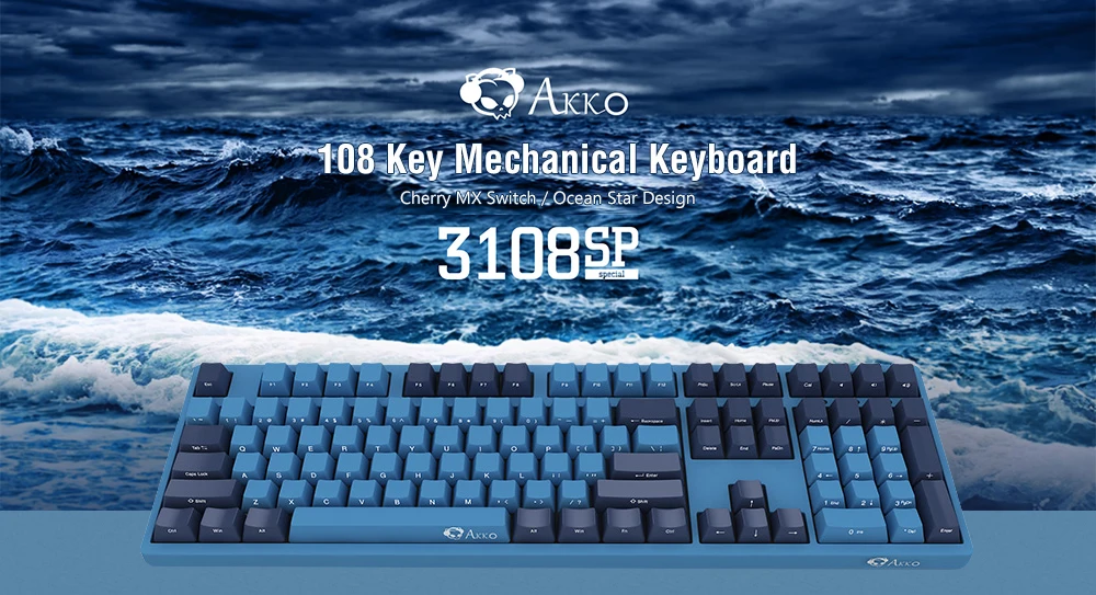 AKKO 3108 SP океан звезда 108 клавиша Cherry MX Переключатель механическая клавиатура с боковым буквенным принтом