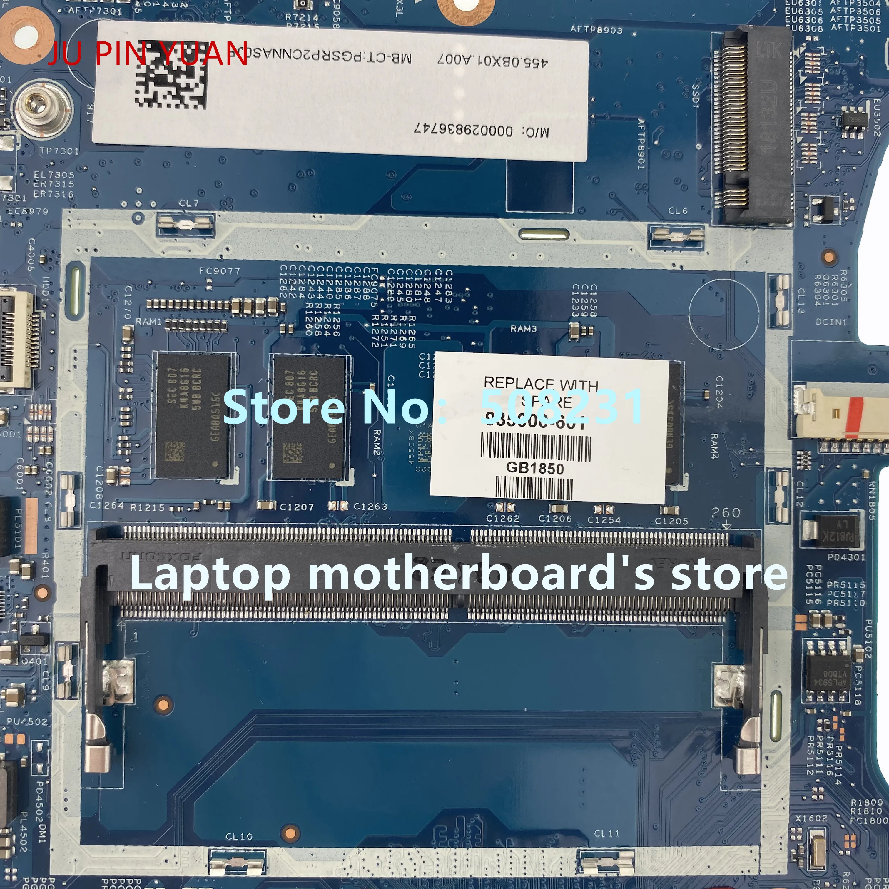  JU PIN YUAN For HP ENVY X360 CONVERTIBLE 15-BP Notebook 4GB i5-8250U Motherboard 935000-601 935000-