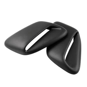 

1 Pair Vent Cover Auto Hood Scoop Air Flow FRP Cover Black Accessories