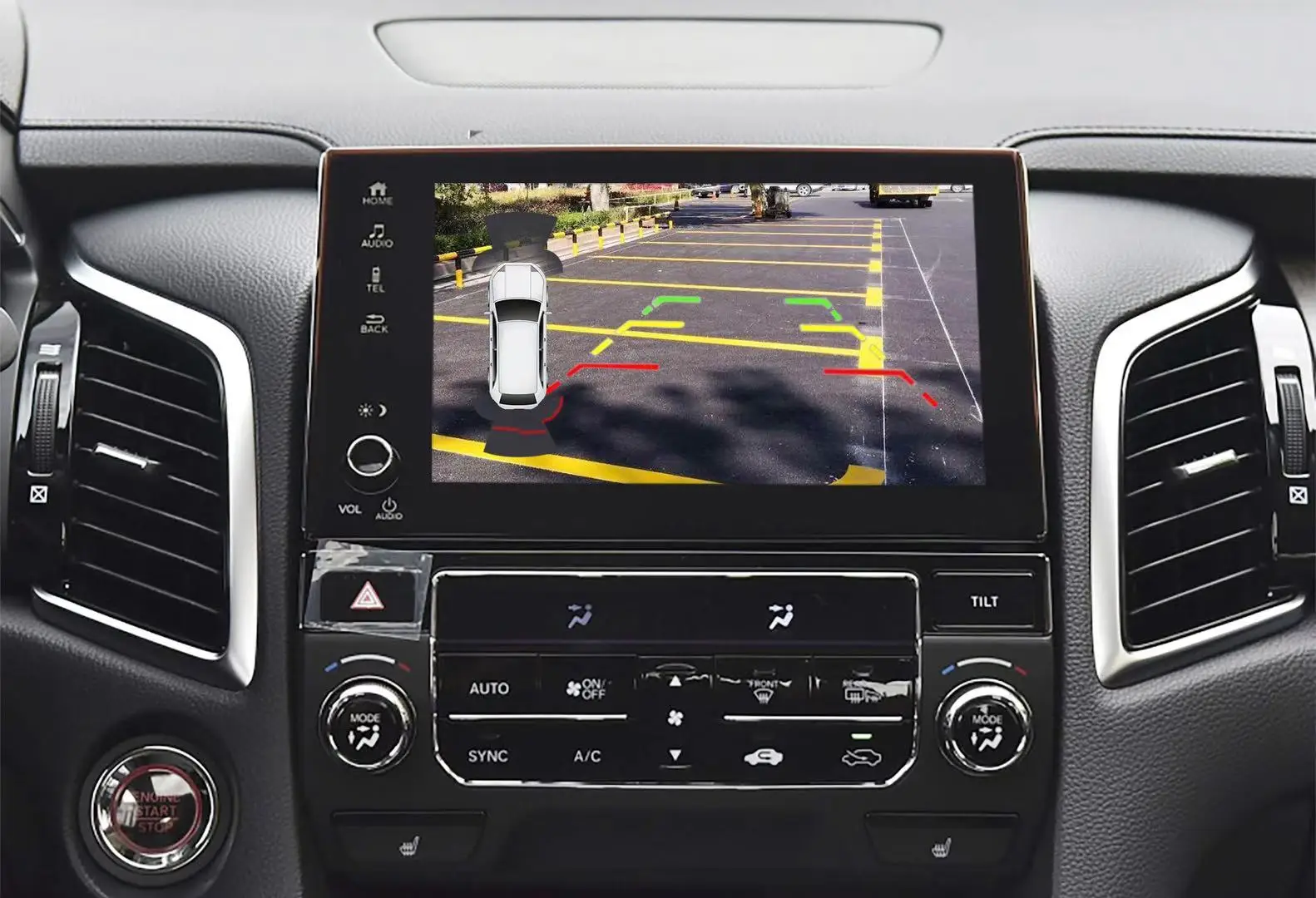 OPS System Parktronics Car Parking Sensors 8 Alarm video Visible System Can Connect Rearview Camera Car DVD Monitor for 12 V car