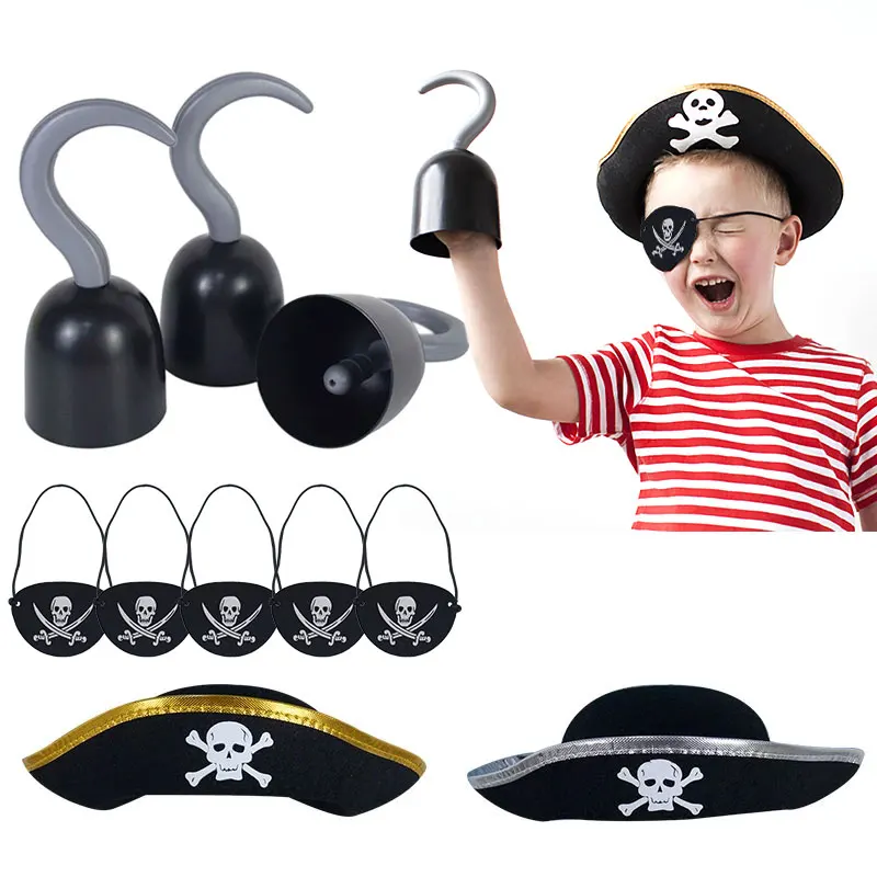 Halloween Pirate Hook Hand Decor Costume Party Cosplay Dressed Up Tool Masquerade Accessories Party Decoration Children Toy Gift
