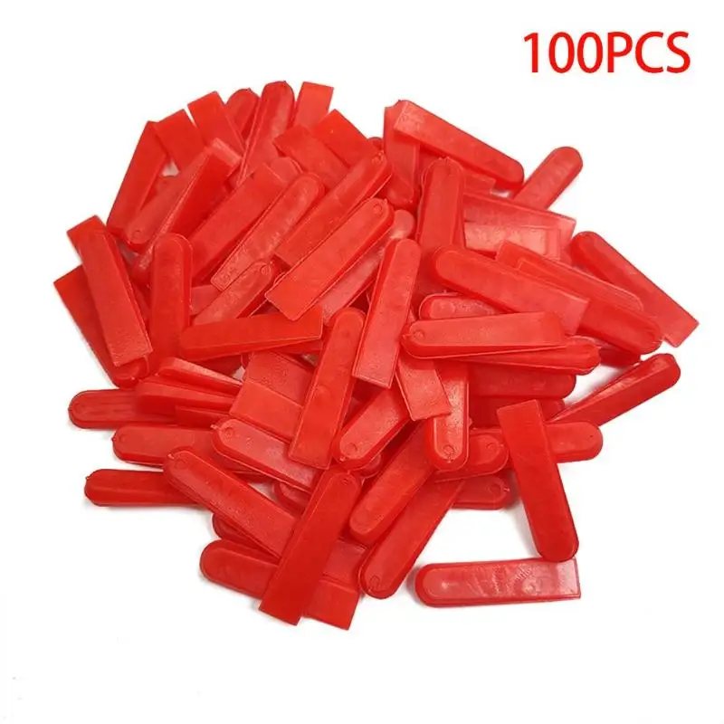 100pcs Level Wedges Tile Spacers for Flooring Leveler Spacers Leveling System for Elastic Adjustment of Ceramic Tile Crevice