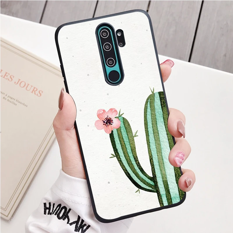 Dễ Thương Vật Có Hoa Xương Rồng Silicone Ốp Lưng Điện Thoại Redmi Note 9 8 7 Pro S 8T 7A Bao xiaomi leather case glass