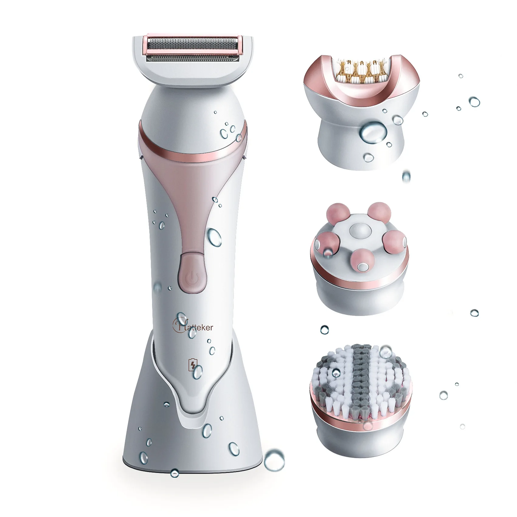 

KD200 Top Grade Rechargeable Epilator/Four-in-One Tweezers/Full Body Massager/Facial Cleansing Instrument Women's Only