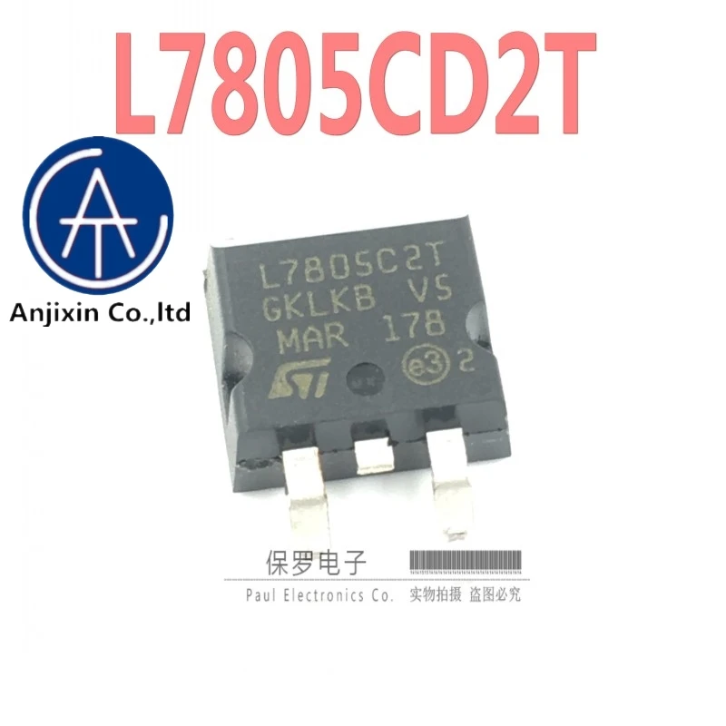 

10 шт., 100% оригинальный и новый трехклеммный регулятор L7805CD2T L7805C2T L7805 TO-263 SMD, новинка, в наличии