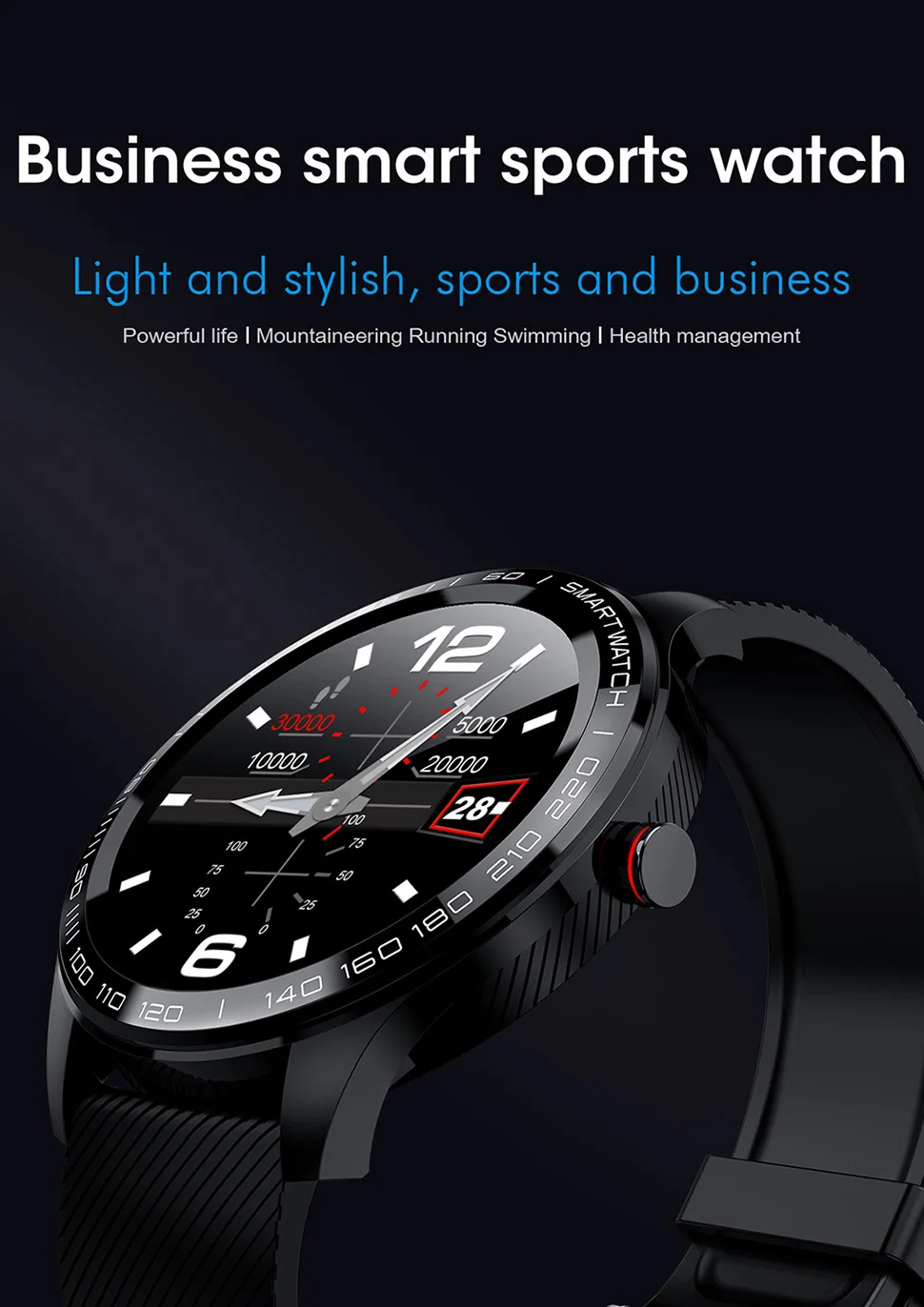 Hamswan L9 Смарт-часы мужские ECG+ PPG монитор кровяного давления пульса водонепроницаемые спортивные женские умные часы Полный Круглый сенсорный экран