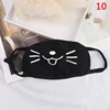 Black Unisex Cartoon Cat Funny Expression Face Mask Cotton Breathable Mouth Mask Anti-dust Pollution Masks For Woman Man 5