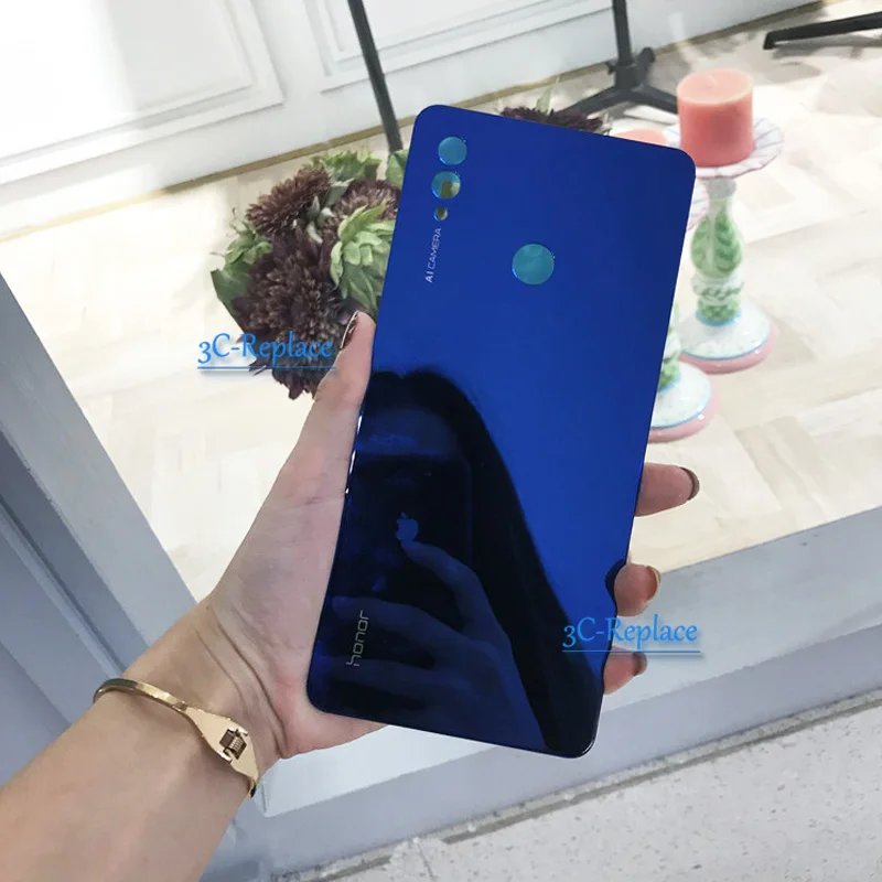 Черный/синий 6,95 дюйма для huawei Honor Note 10 задняя крышка батарейного отсека Корпус задней части стекла
