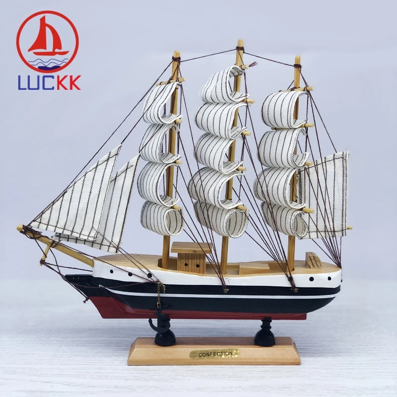 LUCKK 24 см Моделирование деревянная модель корабля средиземноморская домашняя внутренняя отделка деревянные ремесла комнаты ручной работы парусная лодка фигурки