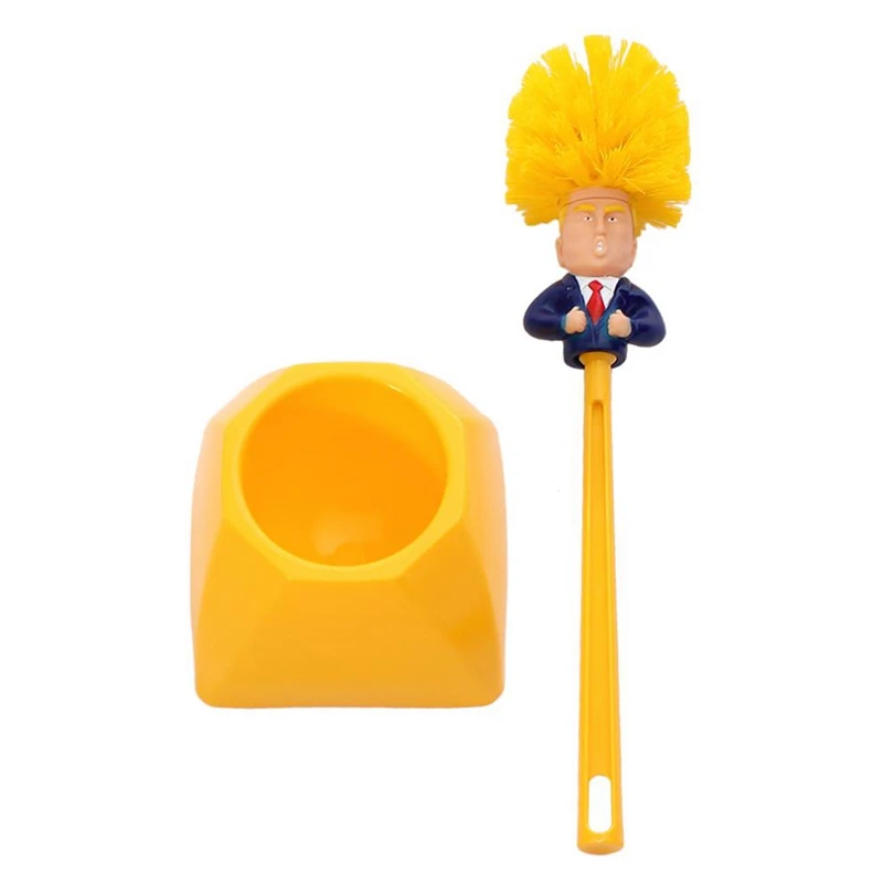 Set de cepillos para inodoro, Set de accesorios de limpieza de baño con escobillas originales de papel higiénico, Donald Trump