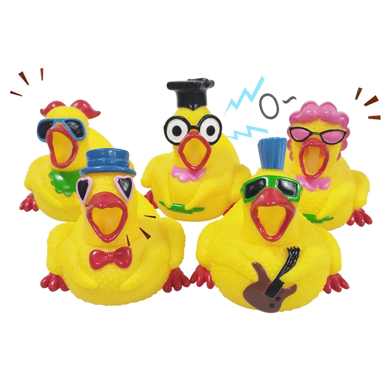1PCS Pink Green Yellow Pets Dog Toys Screaming Duck Squeeze Sounding  for Dogs Funny Squeaky Dog Chew Toys Baby bath play Toy