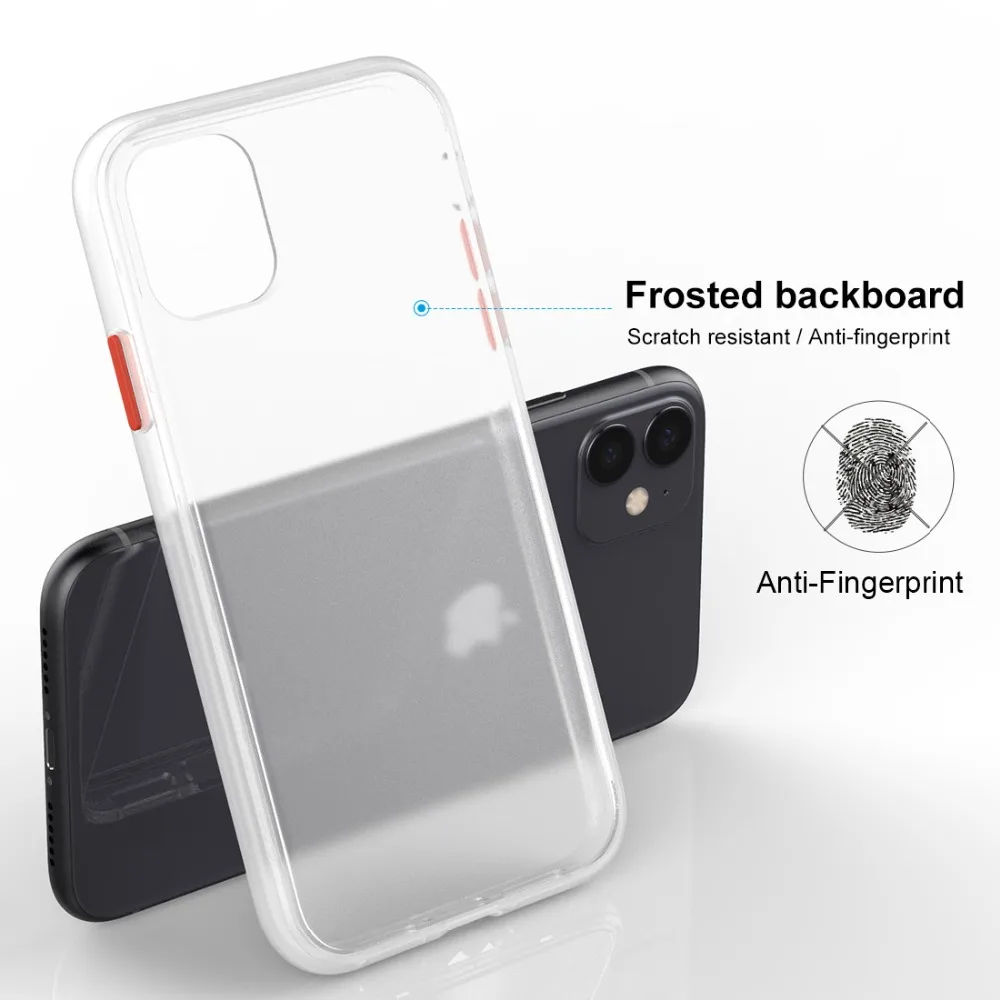 Высококачественный чехол для iPhone 11 Матовый задняя панель ТПУ Рамка защитный чехол для телефона iPhone 11 6,1 дюймов