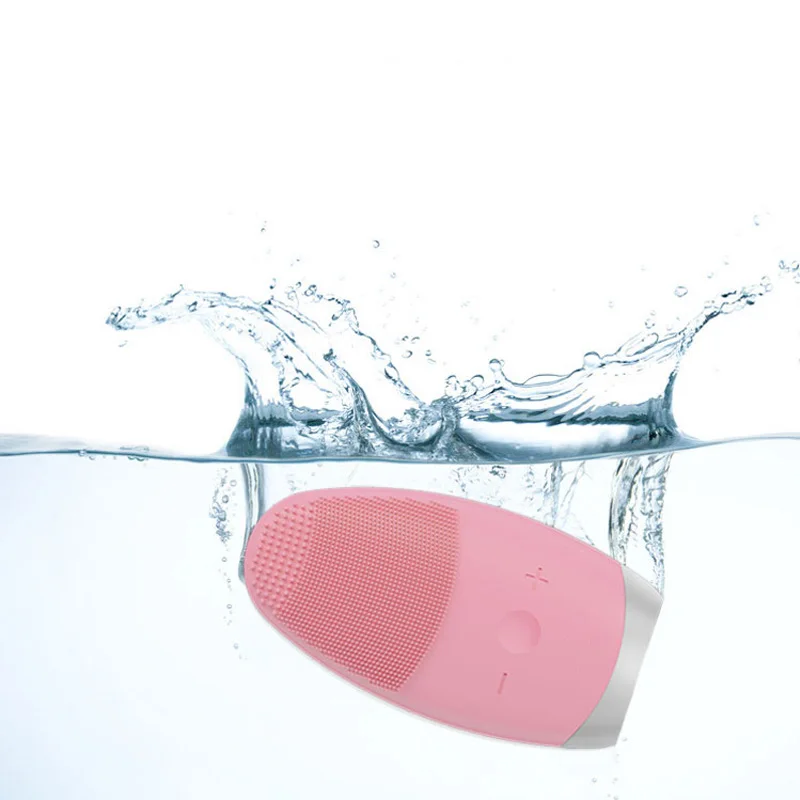 Facial Cleansing Mini Electric Massage Brush Sonic Vibration Massage Silicone Waterproof Face Deep Cleansing beauty Tool
